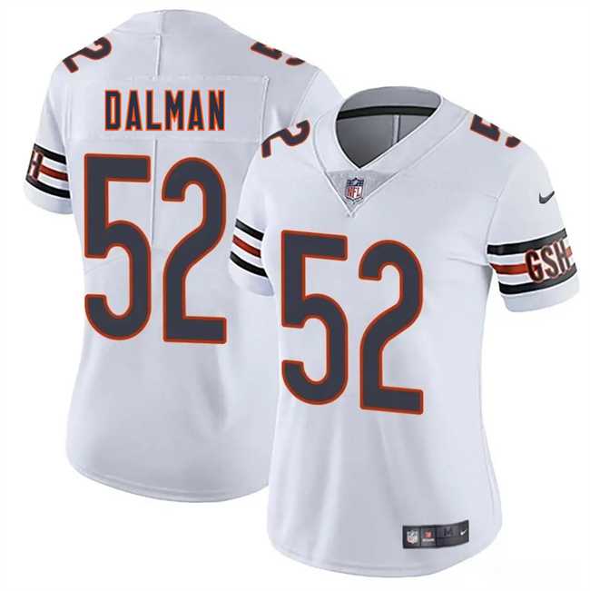 Womens Chicago Bears #52 Drew Dalman White 2025 Vapor Stitched Jersey Dzhi